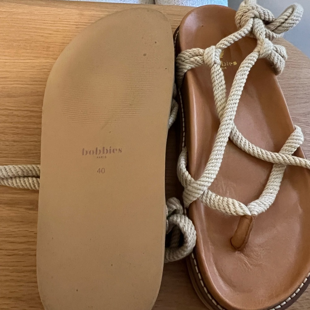 Bobbie’s Leather and Rope Rhodes Sandals - Picture 3 of 3